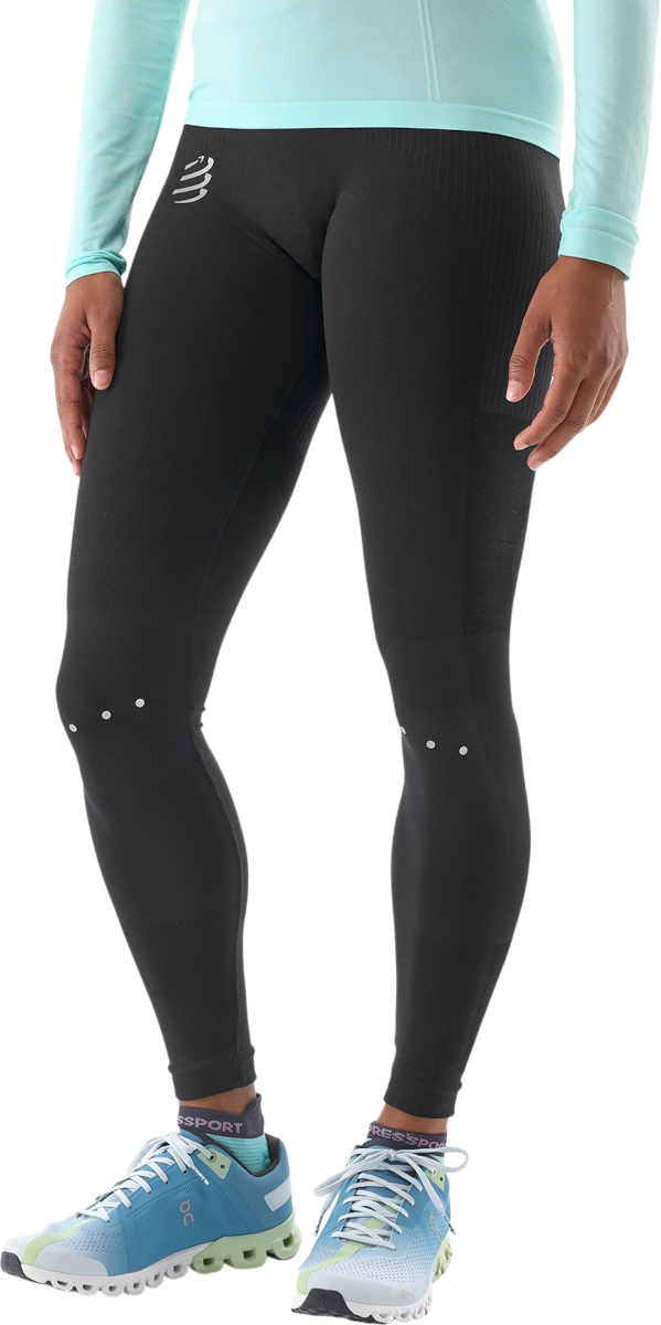 Клинове Compressport Winter Running Leggings with Reflective Dots Черно | atiw3259000
