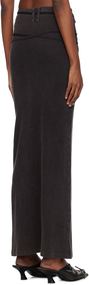 Пола Ottolinger Ottolinger Rib Knit Maxi Skirt Черно | 408001, 2