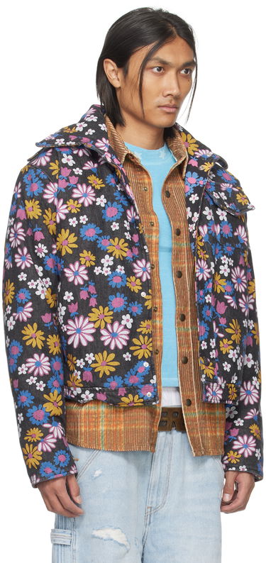 Яке ERL Floral Print Denim Jacket Многоцветен | ERL07J002, 4