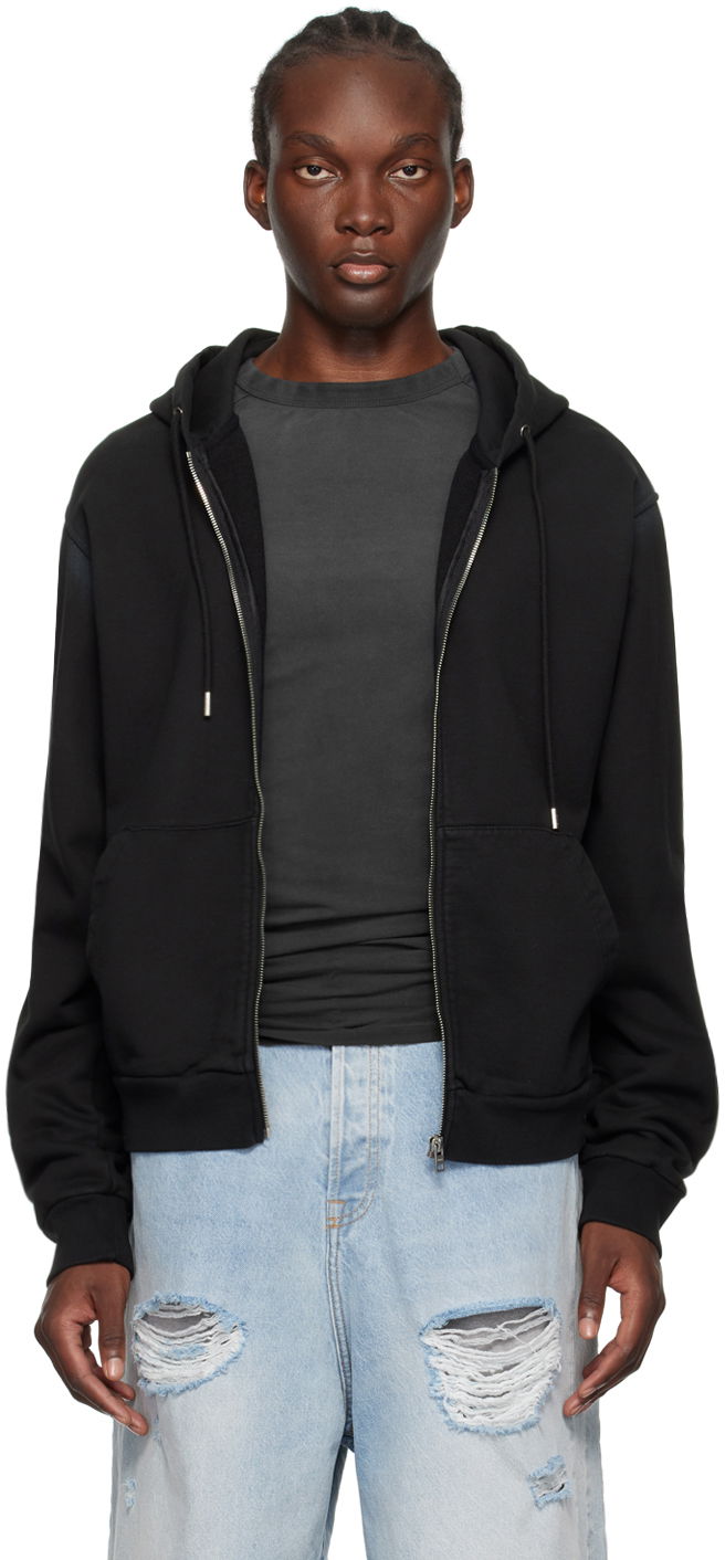 Суитчър We11done We11done Zip Hoodie Черно | WD-TJ2-24-812-U-BK, 0