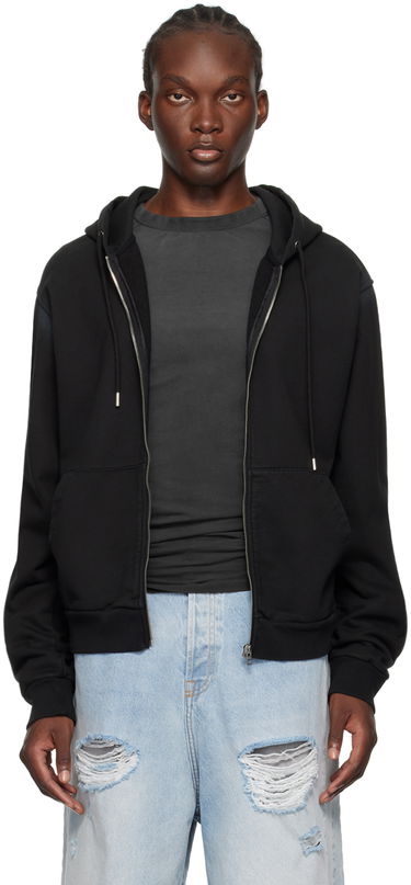 Суитчър We11done We11done Zip Hoodie Черно | WD-TJ2-24-812-U-BK, 0
