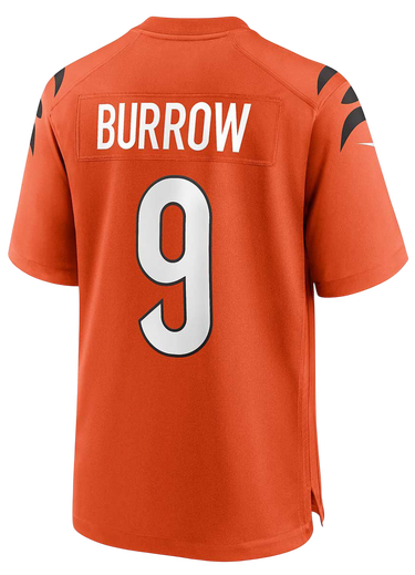 Фланелка Nike NFL Alternate Game Jersey Cincinnati Bengals Joe Burrow 9 Оранжево
 | 67NM-CAGA-9AF-2KE, 2