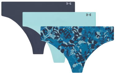 гащички Under Armour Pure Stretch No Show Thong Underwear - 3-Pack Синьо | 1383894-293, 0