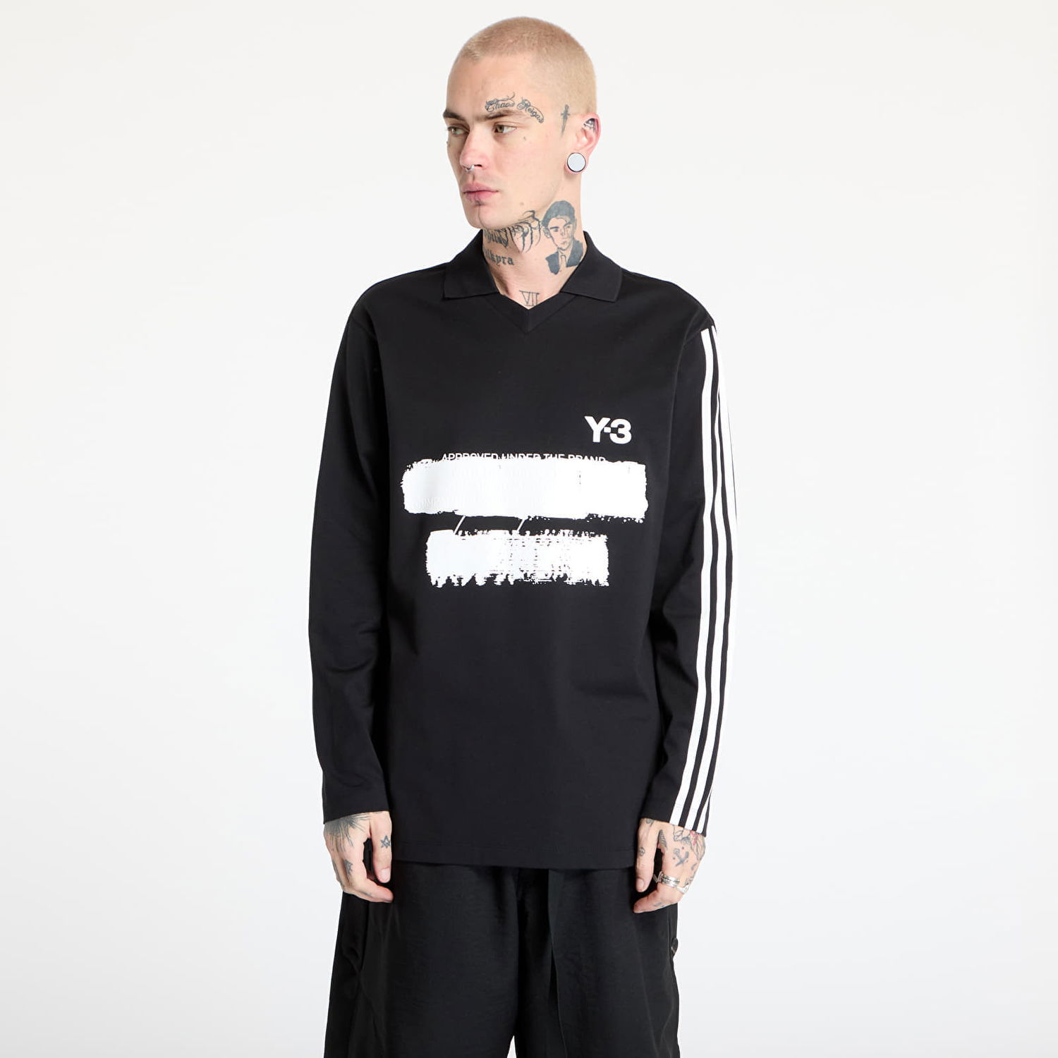 Поло тениска Y-3 Graphic Logo Long Sleeve Top Черно | JN4876, 0