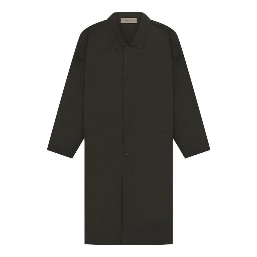 Палта Fear of God Fear of God Essentials SS23 Long Coat Черно | FOG-SS23-049