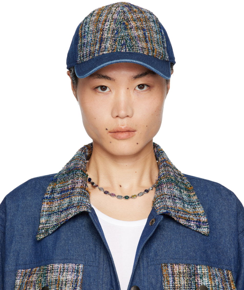 Шапка с козирка Anna Sui Denim Baseball Cap Синьо | M1024B92, 0