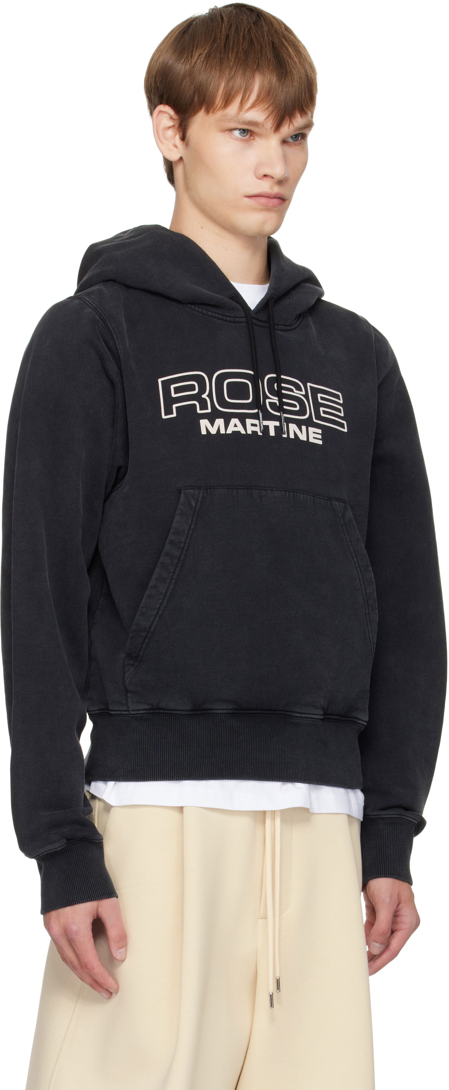 Суитчър Martine Rose Martine Rose Shrunken Hoodie Черно | 625JS01002CW, 1