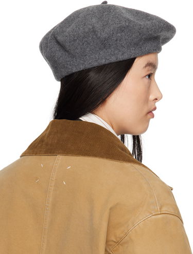 Барета Maison Margiela Maison Margiela Heavy Wool Beret Тъмно синьо | S50TC0075 M13115, 4