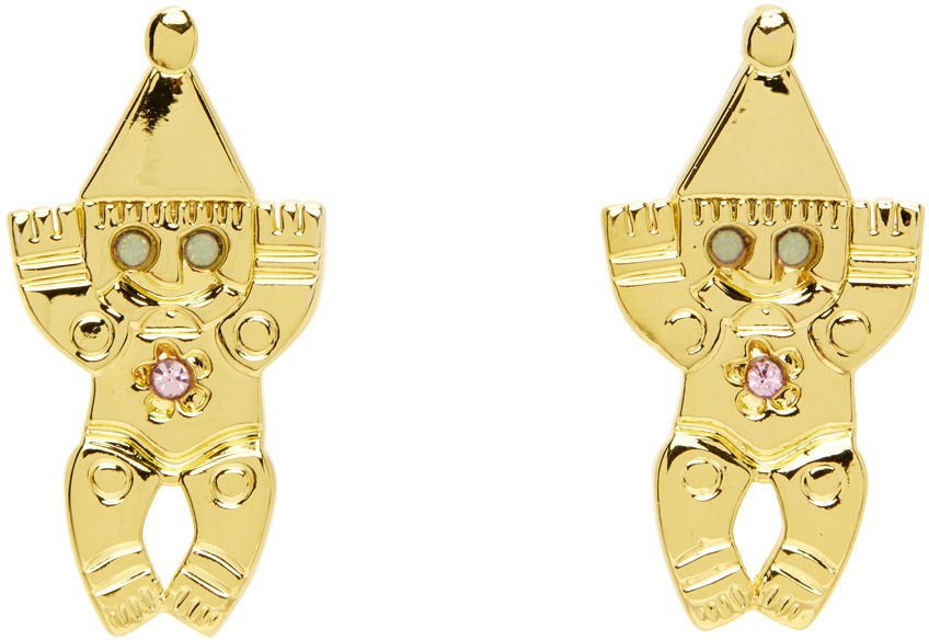 Обеци Chopova Lowena Chopova Lowena Gnome Gold-Tone Earrings Жълто | 6266, 0