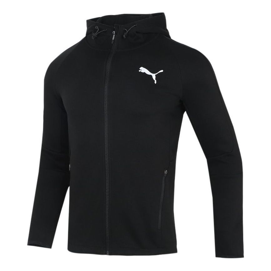 Суитчър Puma Running Training Knit Hooded Logo Jacket Черно | 846341-01, 0