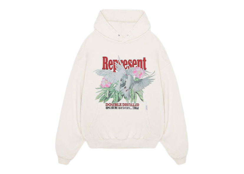 Суитчър Represent Clo Double Distilled Graphic Print Hoodie Бяло | M04284-72
