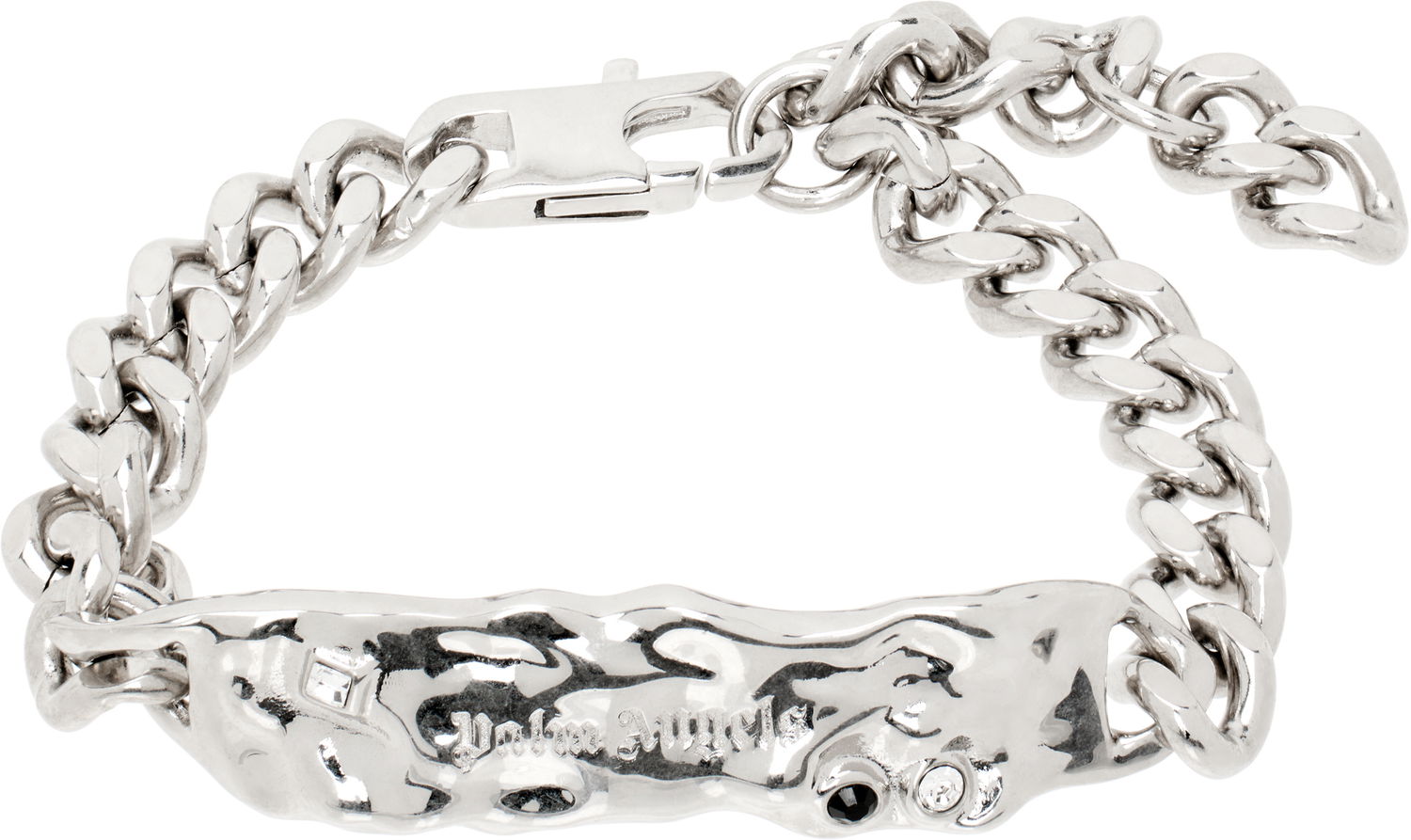 Гривна Palm Angels Melted Chain Bracelet With Logo Металик | PMOA055S25MAT0017279, 0