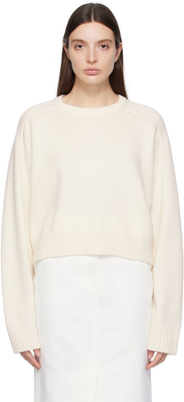 Пуловер Loulou de Saison Loulou de Saison Bruzzi Cropped Sweater Бяло | BRUZZI, 0