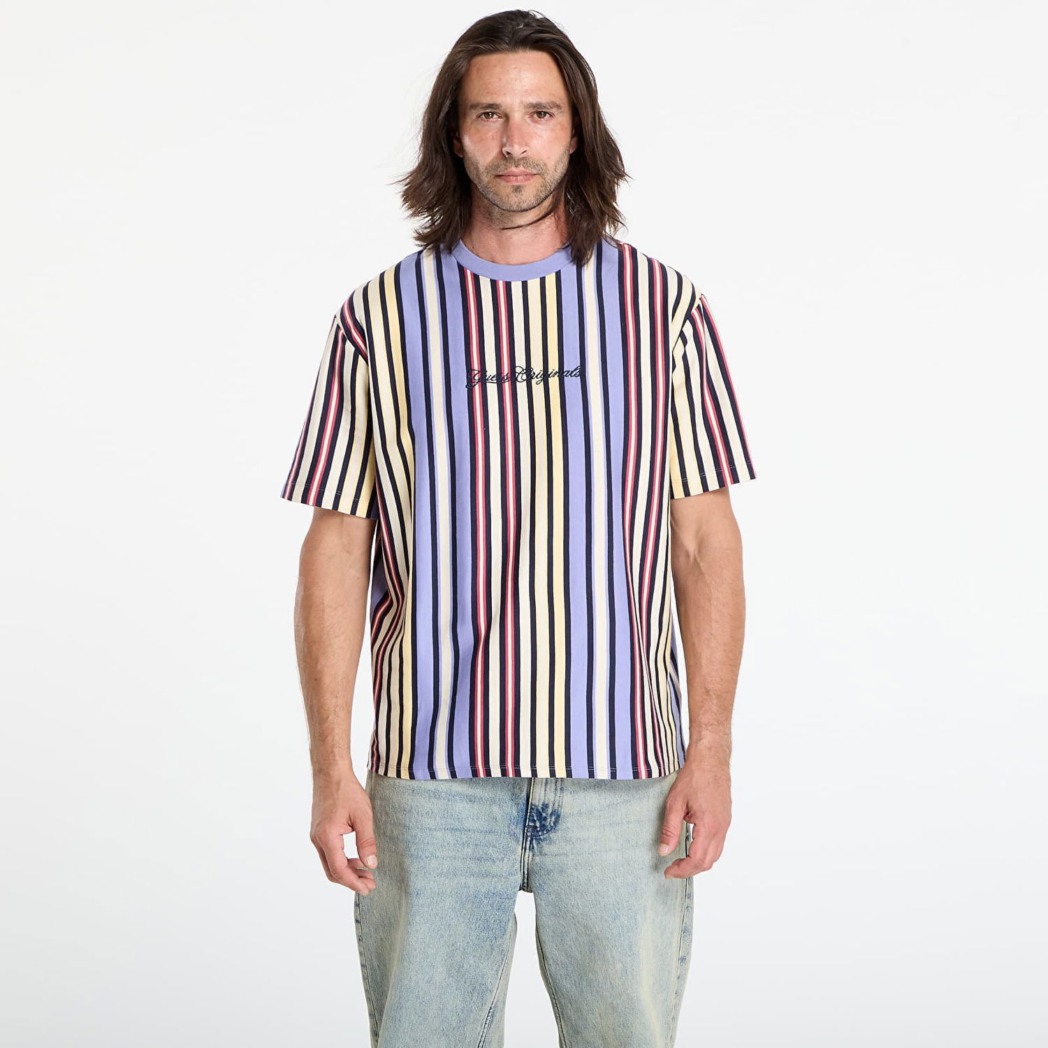 Тениска GUESS Guess Originals Vertical Stripe Tee Многоцветен | M5GI59K8FQ4-S7AE, 0