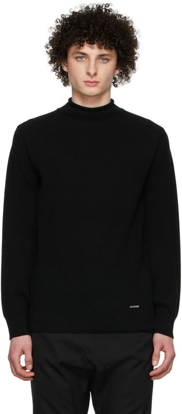 Пуловер We11done Cashmere Mock Neck Sweater Черно | WD-KT1-22-653-U-BK, 0