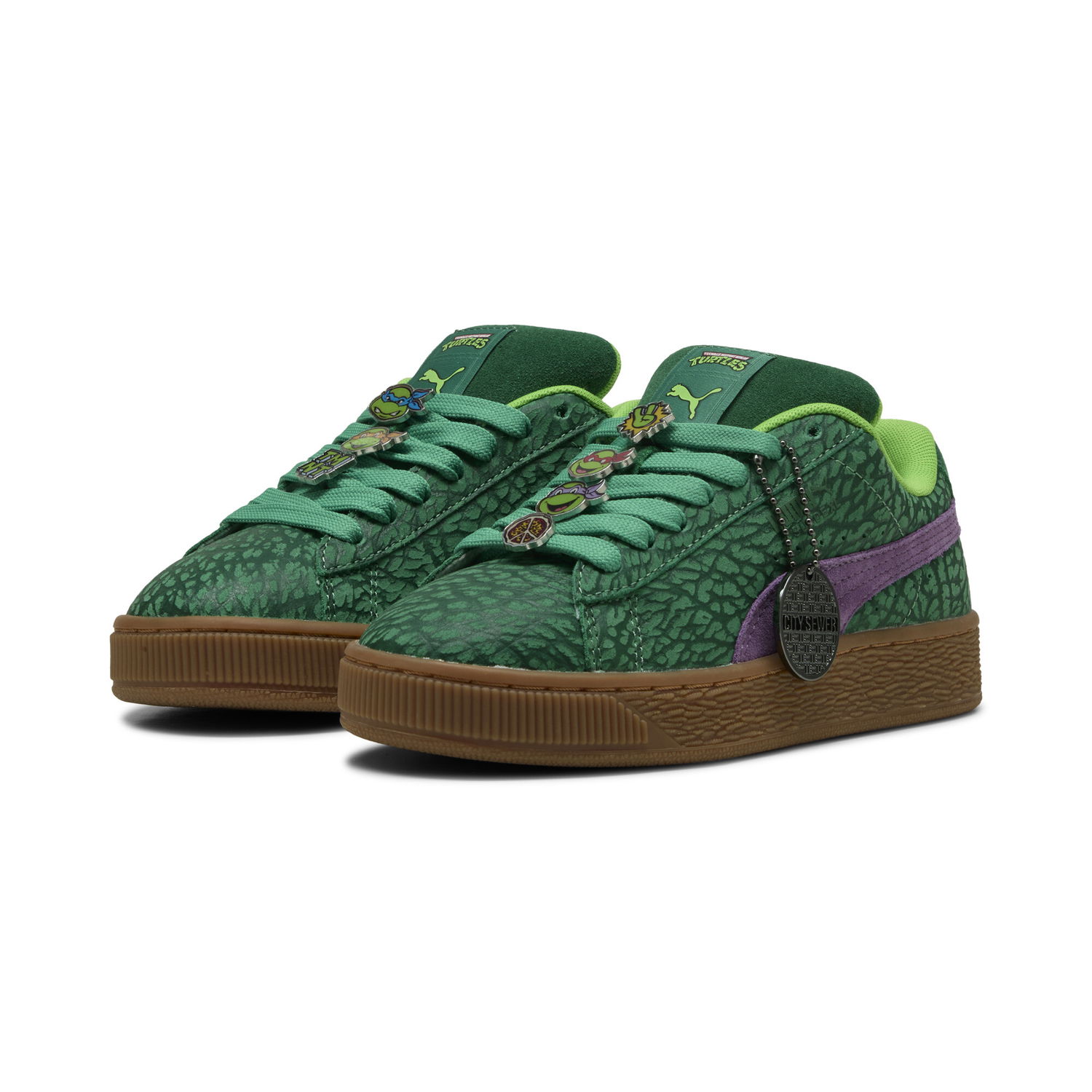 Кецове и обувки Puma PUMA x TMNT Suede XL Зелено | 401427_01, 1
