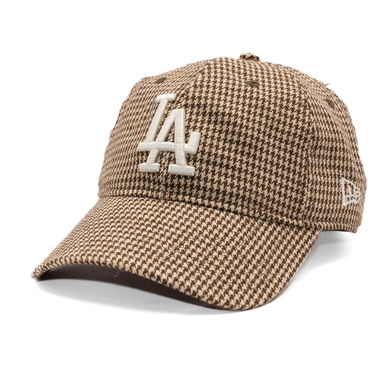 Шапка с козирка New Era LA Dodgers Houndstooth 9TWENTY Baseball Cap Кафяво | 60691223, 0