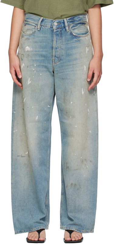 Дънки Acne Studios Acne Studios 1981 U Paint Splatter Jeans Синьо | C00096-, 0