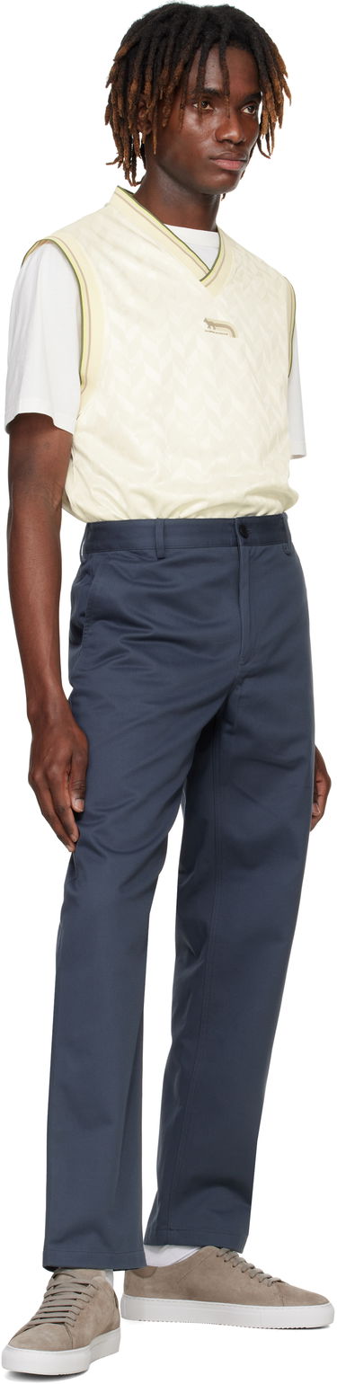 Панталони MAISON KITSUNÉ Maison Kitsuné Casual Chino Trousers Синьо | OM01101WW9043, 3