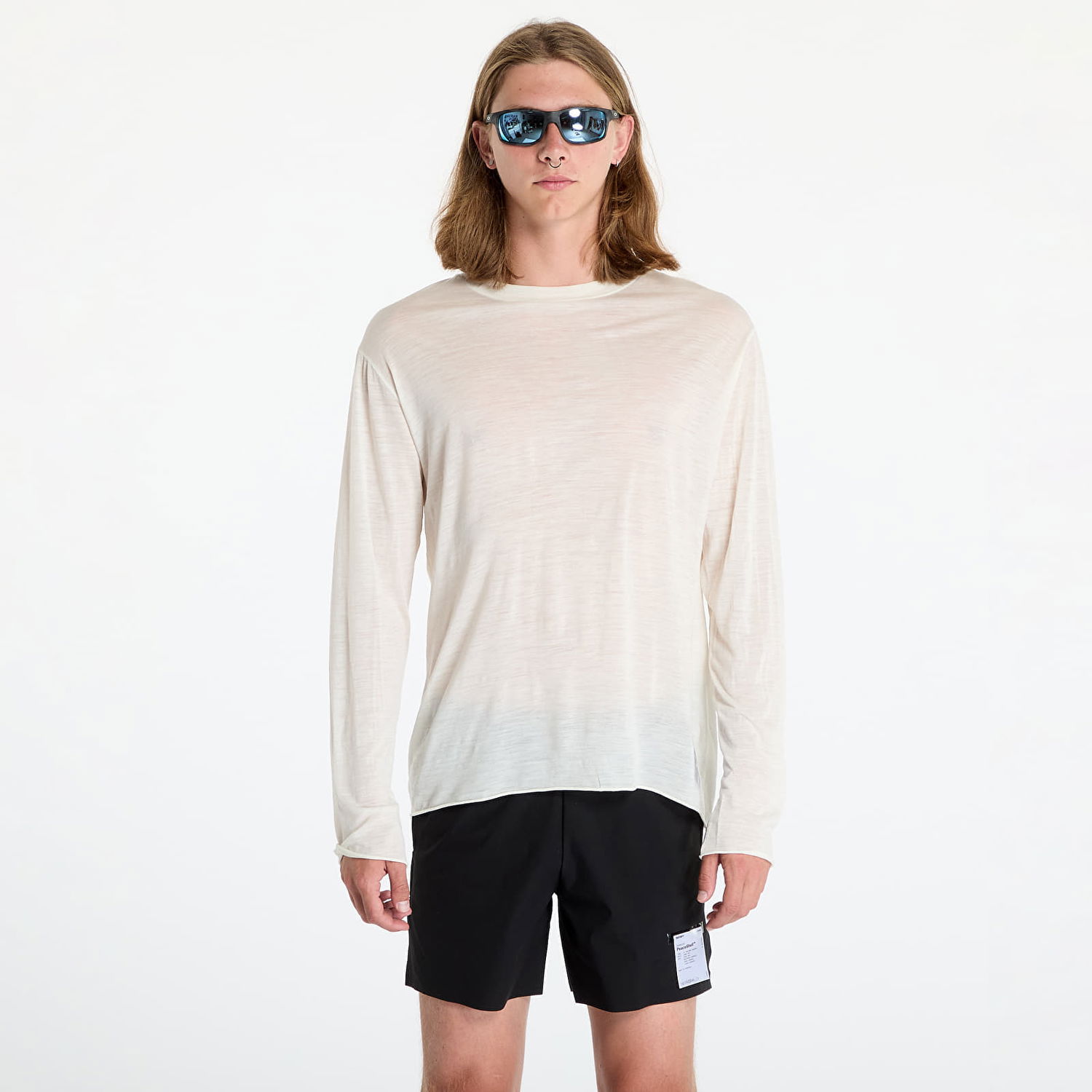 Тениска Satisfy CloudMerino Long Tee UNISEX Chalk Бежово | 11003-CH, 0