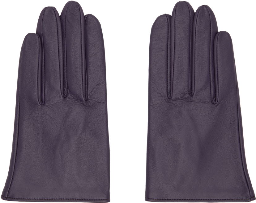 Ръкавици Yohji Yamamoto YOHJI YAMAMOTO Short Leather Gloves Лилаво | FL-W01-771