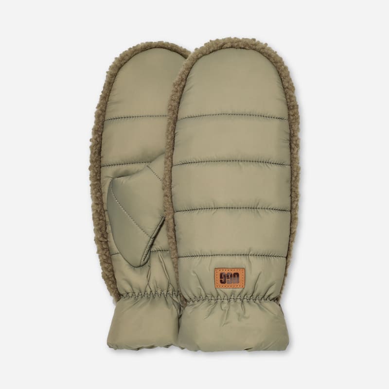 Ръкавици UGG Recycled Nylon Puffer Fluff-Lined Mittens Зелено | 101019-MSG