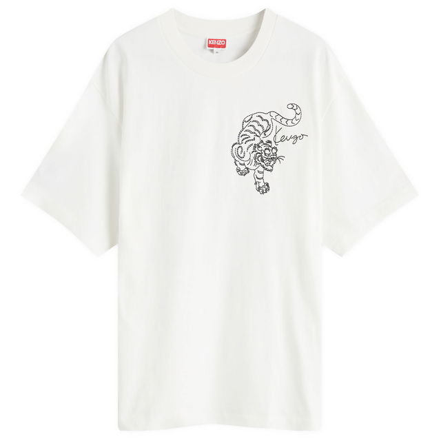 Men's Star Tiger Oversized T-Shirt in White, Size Small | END. Clothing