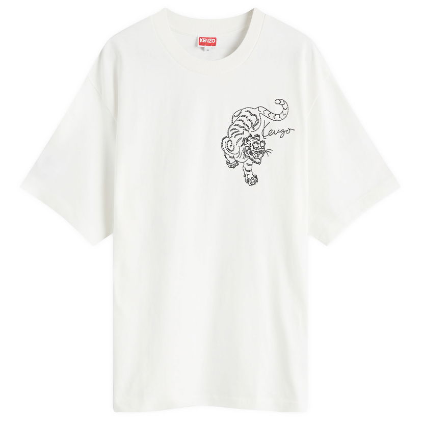 Тениска KENZO Men's Star Tiger Oversized T-Shirt in White, Size Small | END. Clothing Бяло | FE65TS2964SI-02