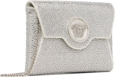 Дамска чанта Versace Crystal Embellished Envelope Clutch Bag Бяло | 1003018_1A06487_1W00P, 1