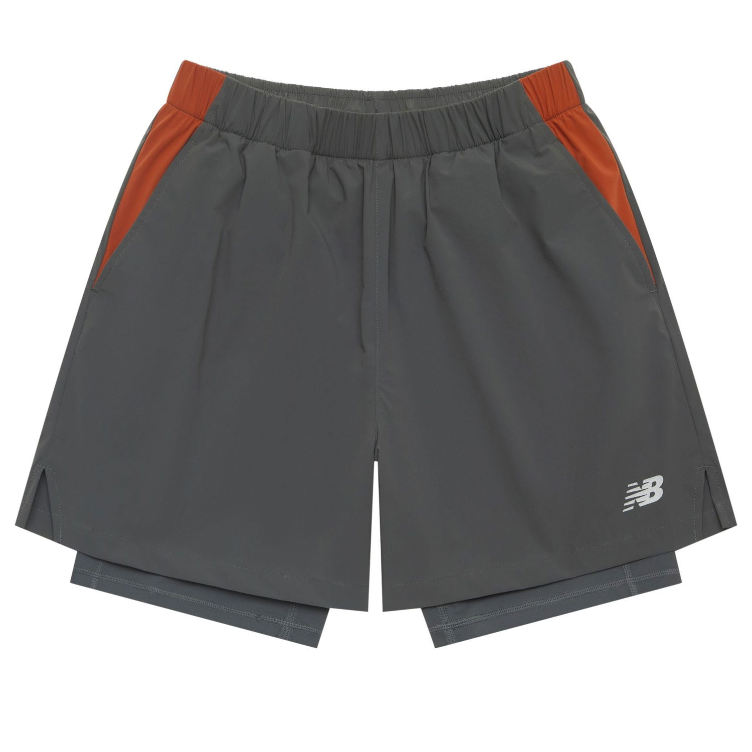 Къси панталони New Balance 2 In 1 Logo Shorts Сиво | NVE25121-CHL, 0