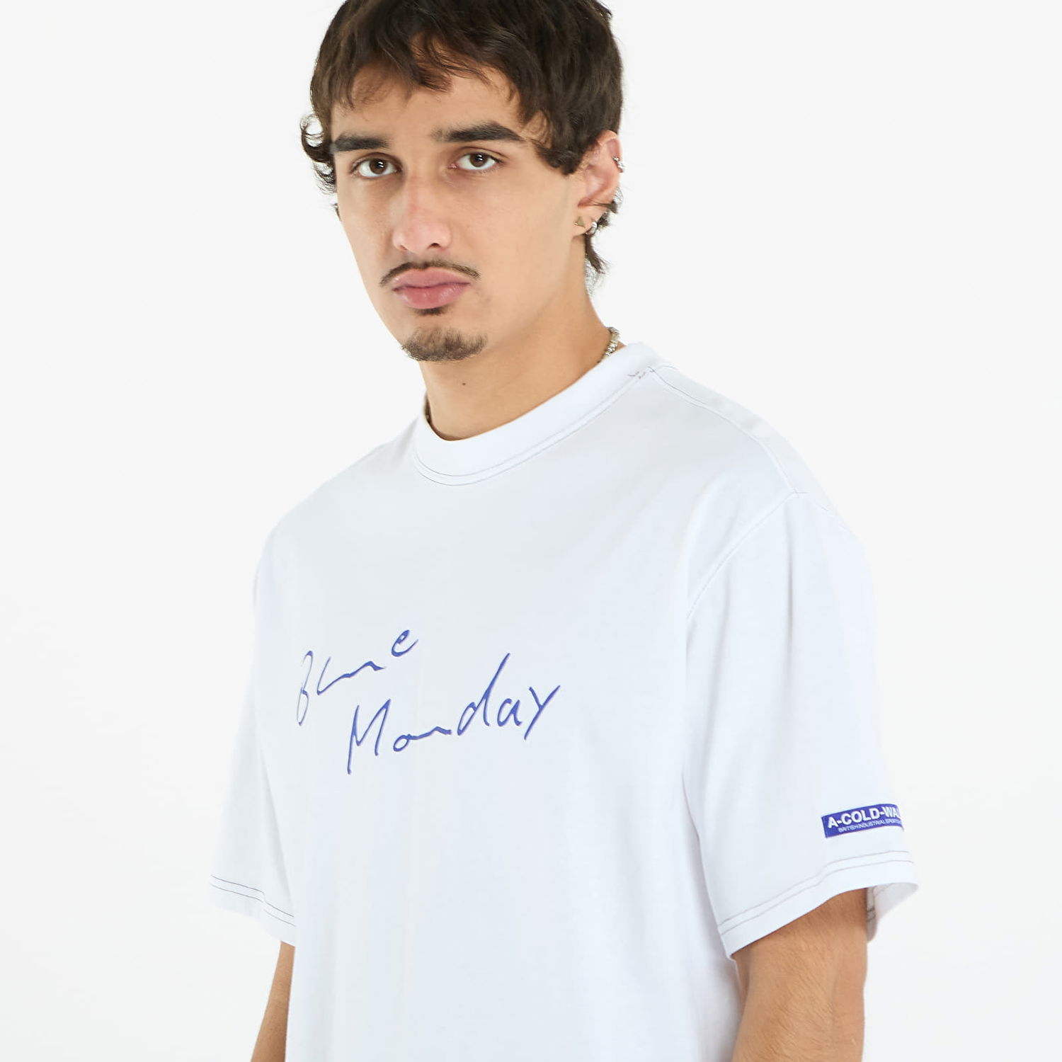 Тениска A-COLD-WALL* A-COLD-WALL* Blue Monday T-Shirt Бяло | ACWMTS232 White, 1