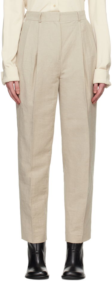 Панталони TOTEME Double-Pleated Trousers Бежово | 243-WRB847-FB0196, 0