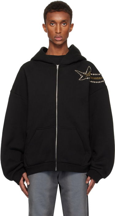 Суитчър We11done We11done Meteor Zip Hoodie Черно | WD-TJ3-24-864-U-BK, 0