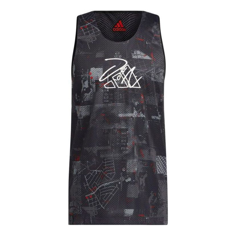 Потник adidas Originals Geometry Pattern Graphic Print Sports Vest Черно | HE6377