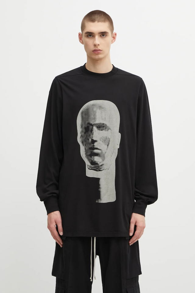 Rick Owens DRKSHDW Jumbo Long Sleeve T-Shirt with Print