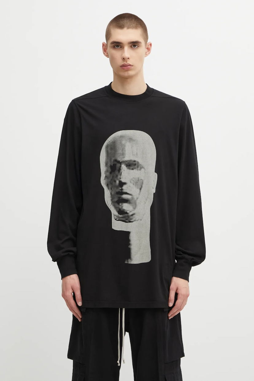 Тениска Rick Owens Rick Owens DRKSHDW Jumbo Long Sleeve T-Shirt with Print Черно | DU02E7261.RNEP1