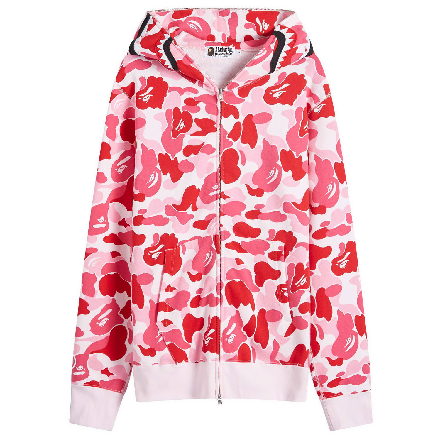 Суитчър BAPE A Bathing Ape ABC Camo Shark Full Zip Hoodie Розово | 001ZPK301005M-PNK, 0