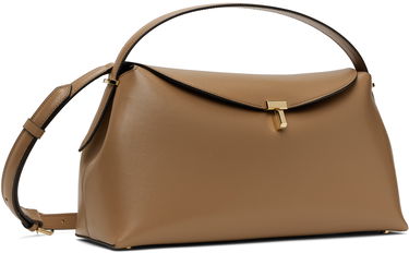 Дамска чанта TOTEME TOTEME T-Lock Leather Top Handle Bag Кафяво | 241-WAL956-LE0025, 1