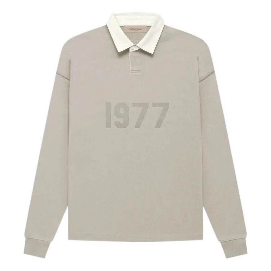 Поло тениска Fear of God Fear of God Essentials 1977 Henley Rugby Polo Бежово | FOG-FW22-097, 0