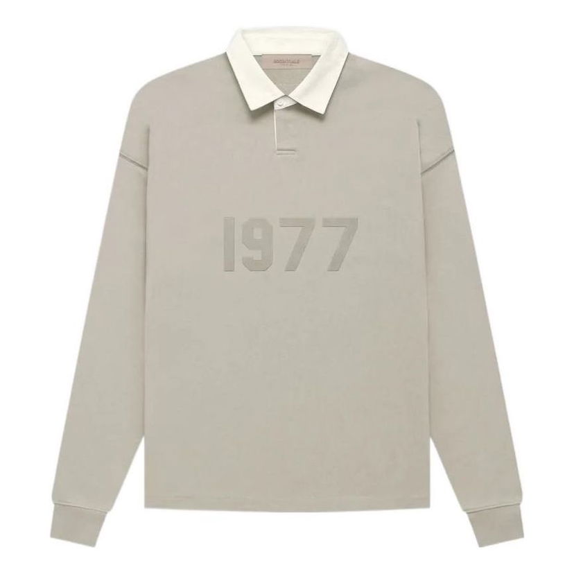 Поло тениска Fear of God Fear of God Essentials 1977 Henley Rugby Polo Бежово | FOG-FW22-097