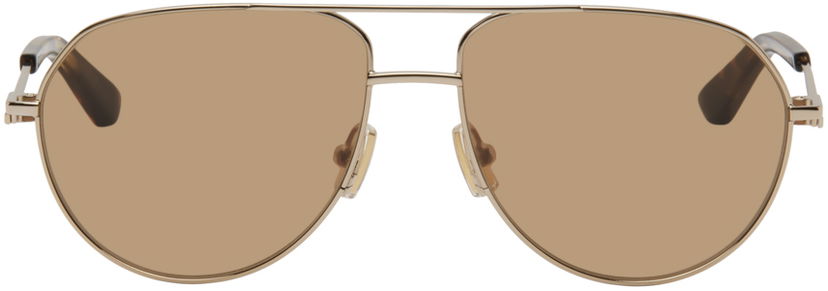 Слънчеви очила Bottega Veneta Aviator Sunglasses Бежово | BV1302S-002