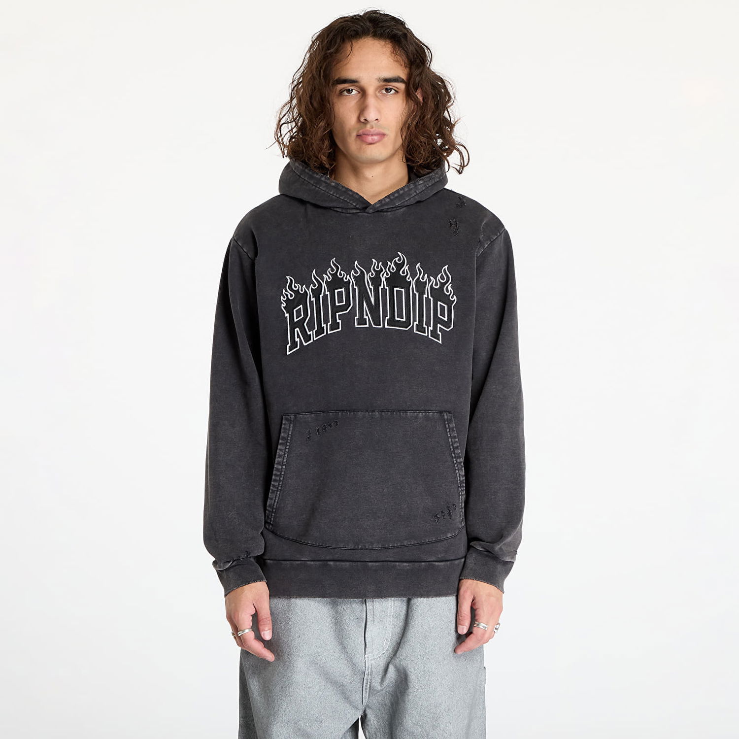 Суитчър RIPNDIP Fire Spirit Hoodie Black Черно | RNDFAL24117, 0