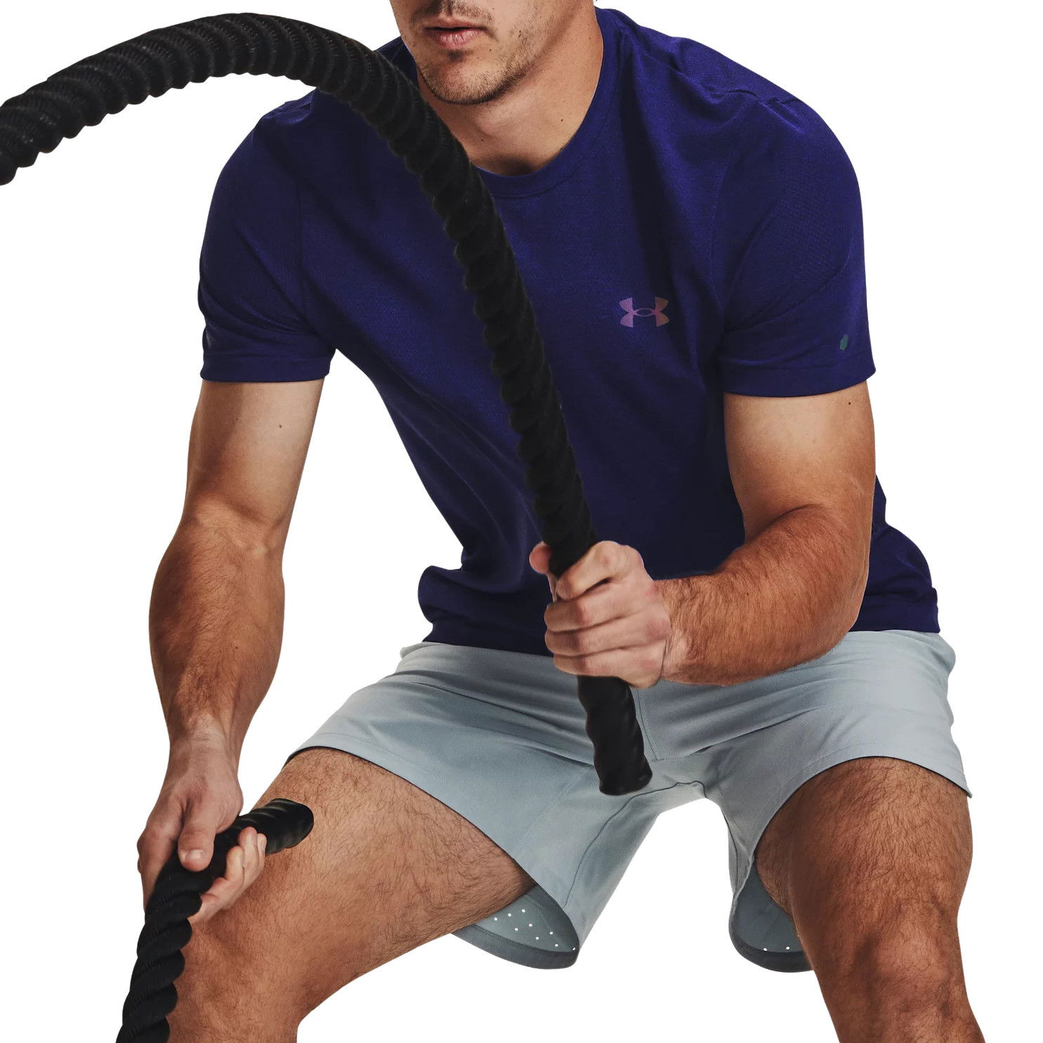 Тениска Under Armour Rush Seamless Legacy Tee Тъмно синьо | 1376781-468, 0