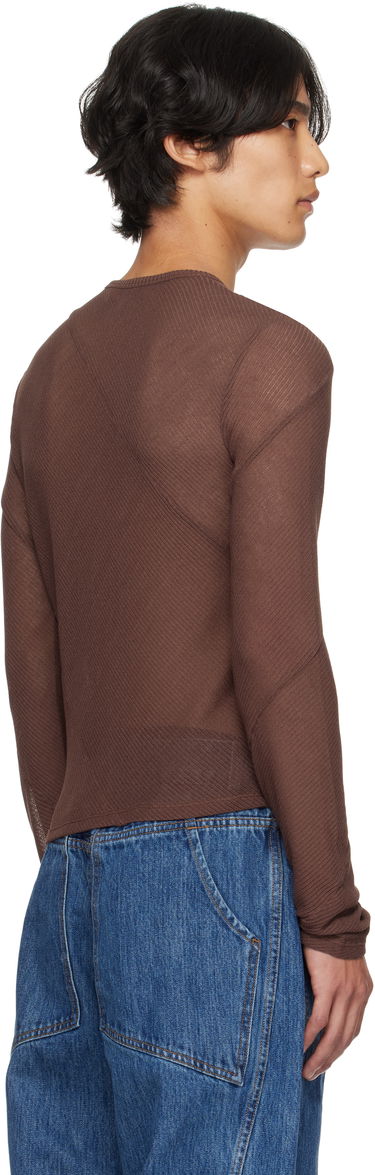 Тениска Eckhaus Latta Eckhaus Latta Spiral Long Sleeve T-Shirt Кафяво | 1107-EL-PF25-W, 2