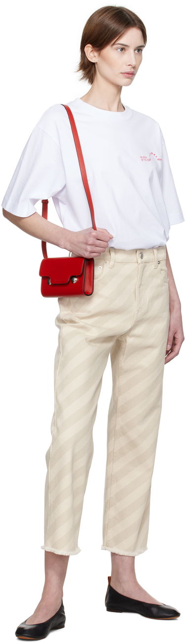 Дънки Marni Marni 5-Pocket Striped Cropped Jeans Бежово | PAJD0425Y0 USCX37, 3