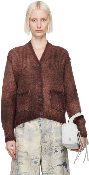 Пуловер Acne Studios Sprayed Finish Cardigan Бургунди | A60534-, 0