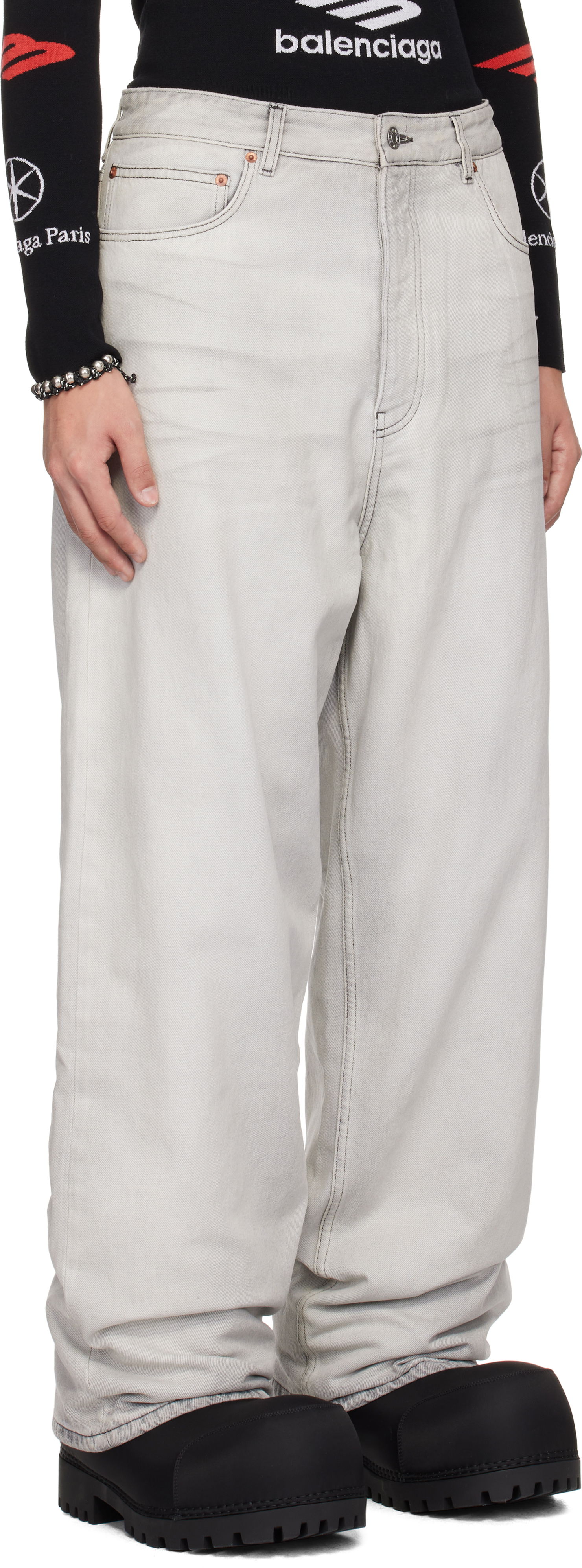 Дънки Balenciaga Balenciaga Waterproof Denim Jeans Сиво | 774196-TRW54-9800, 1