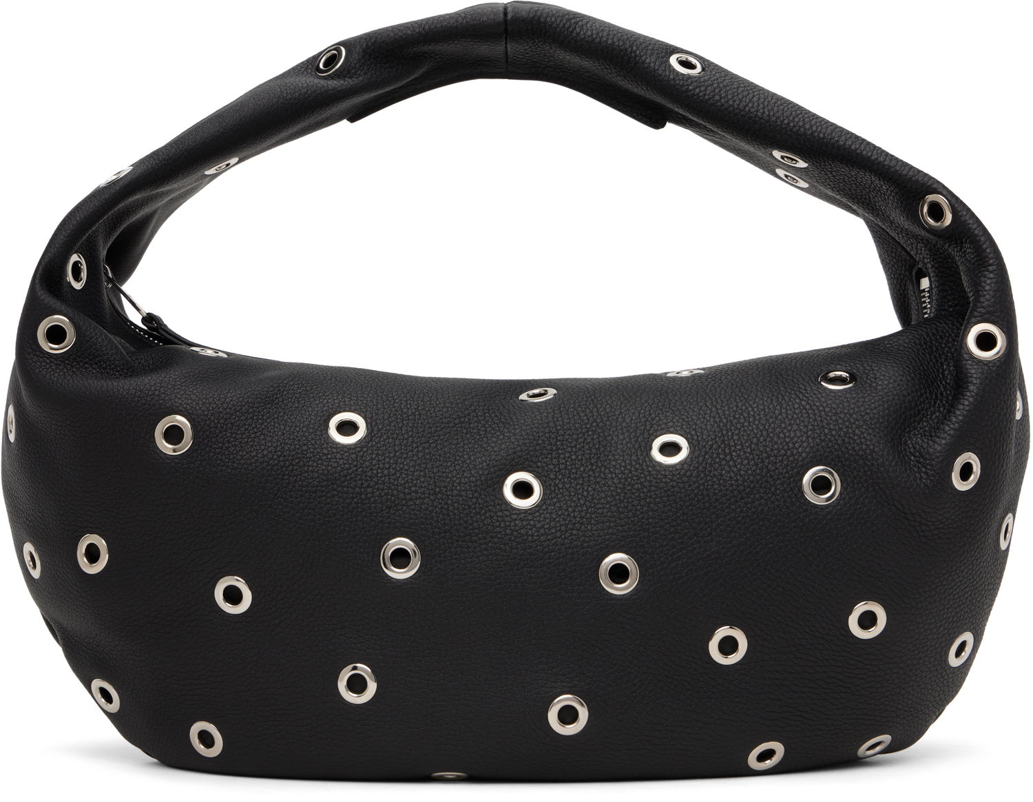Дамска чанта Khaite Medium Eyelet Leather Shoulder Bag Черно | H6015-918, 0