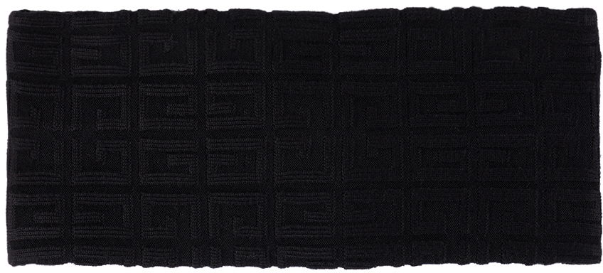 Шал Givenchy Givenchy Monogram Knitted Turban Headband Черно | H11024, 1