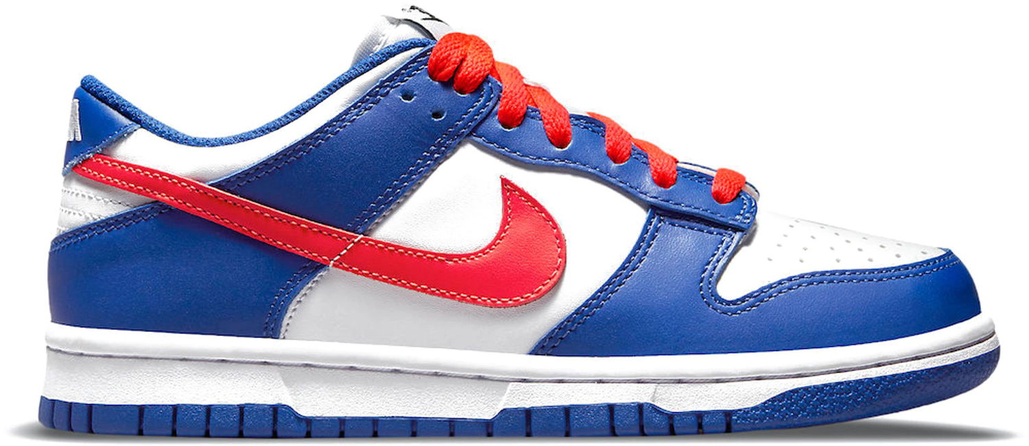 Кецове и обувки Nike Dunk Low "Mismatched Swoosh" GS Синьо | CW1590-104, 1